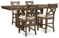 Mesa de comedor de altura de mostrador y 4 taburetes de bar Moriville