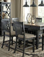 Mesa de comedor de altura de mostrador y 4 taburetes de bar Tyler Creek