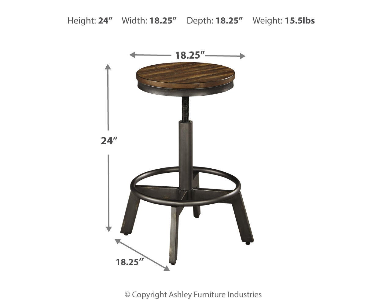 Mesa de comedor de altura de mostrador y 2 taburetes de bar Torjin