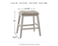 Mesa de comedor de altura de mostrador y 4 taburetes de bar Skempton