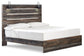 Cama King con paneles y tocador con espejo Drystan