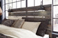 Cama Queen Drystan con 4 cajones de almacenamiento, tocador con espejo, cómoda y mesita de noche