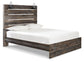 Cama Queen con paneles y tocador con espejo Drystan
