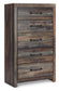 Cama con estantería completa Drystan con 2 cajones de almacenamiento, tocador con espejo, cómoda y mesita de noche