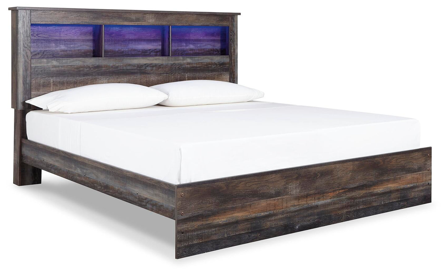 Cama con estantes para libros y tocador con espejo Drystan King