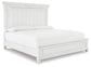 Cama tamaño queen con paneles y tocador con espejo Kanwyn