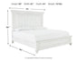 Cama tamaño queen con paneles y tocador con espejo Kanwyn