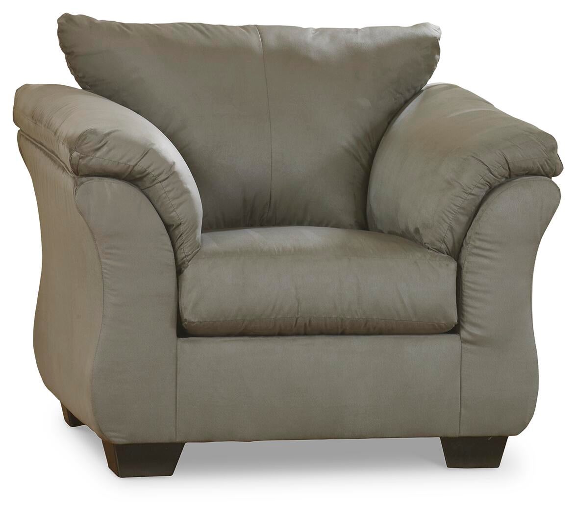 Sofá, sofá de dos plazas, sillón y otomana Darcy
