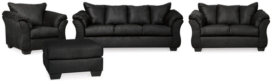 Sofá, sofá de dos plazas, sillón y otomana Darcy