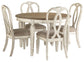 Mesa de comedor y 4 sillas Realyn
