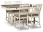 Mesa de comedor de altura de mostrador y 4 taburetes de bar de Bolanburg