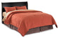 Cabecero de cama Queen con tocador con espejo Huey Vineyard