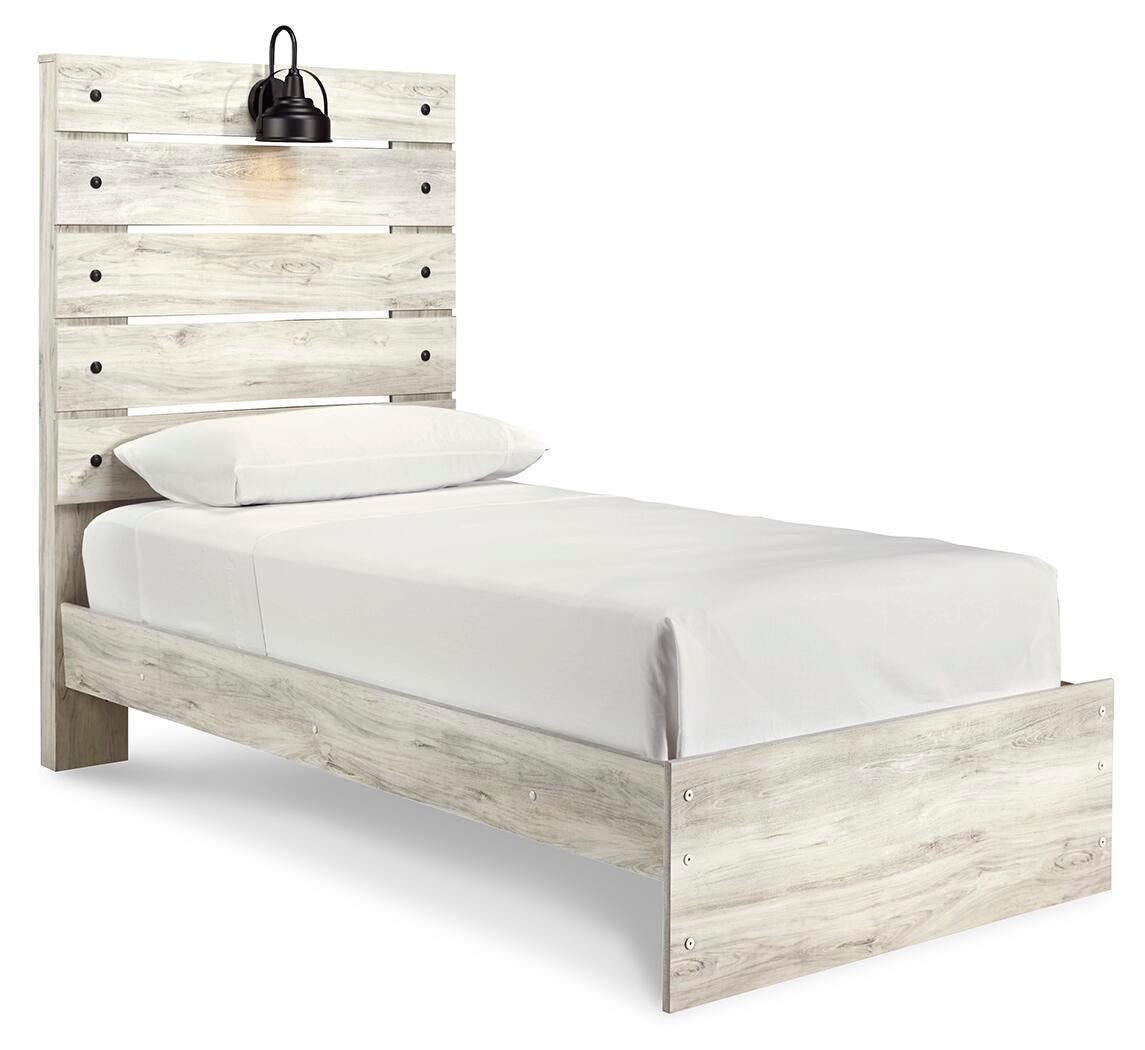 Cama doble Cambeck con tocador con espejo, cómoda y mesita de noche
