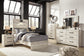 Cama doble Cambeck con tocador con espejo, cómoda y mesita de noche