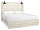 Cama King con paneles Cambeck y tocador con espejo