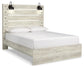 Cama con paneles Cambeck y tocador con espejo