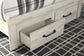 Cama con paneles Cambeck con 2 cajones de almacenamiento y tocador con espejo