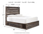 Cama Queen Drystan con dos cajones de almacenamiento y tocador con espejo