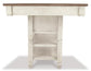 Mesa de comedor de altura de mostrador y 6 taburetes de bar de Bolanburg