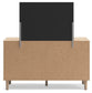 Cielden Queen Panel Bed with Mirrored Dresser, Chest and Nightstand
