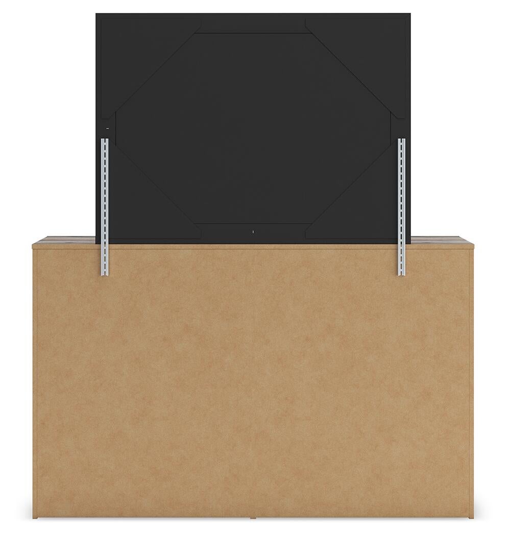 Graystorm Full Panel Storage Bed, Dresser and Mirror