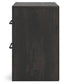 Delmorta King Panel Bed, Dresser, Mirror, Chest and Nightstand