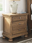 Vandenmore King Panel Bed with Mirrored Dresser and Nightstand