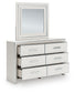 Zuraleus Queen Upholstered Panel Platform Storage Bed, Dresser and Mirror