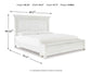 Cama tamaño queen con paneles y tocador con espejo Kanwyn