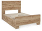 Hyanna Full Panel Bed with Storage with Mirrored Dresser