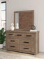 Garistyn King Panel Bed. Dresser, Mirror and Nightstand