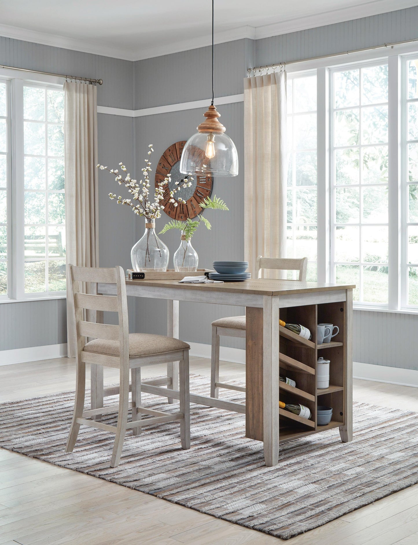 Mesa de mostrador Skempton RECT con espacio de almacenamiento