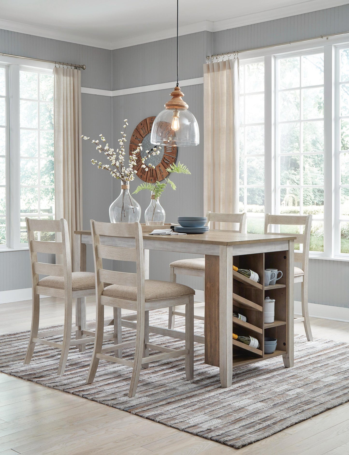 Mesa de mostrador Skempton RECT con espacio de almacenamiento