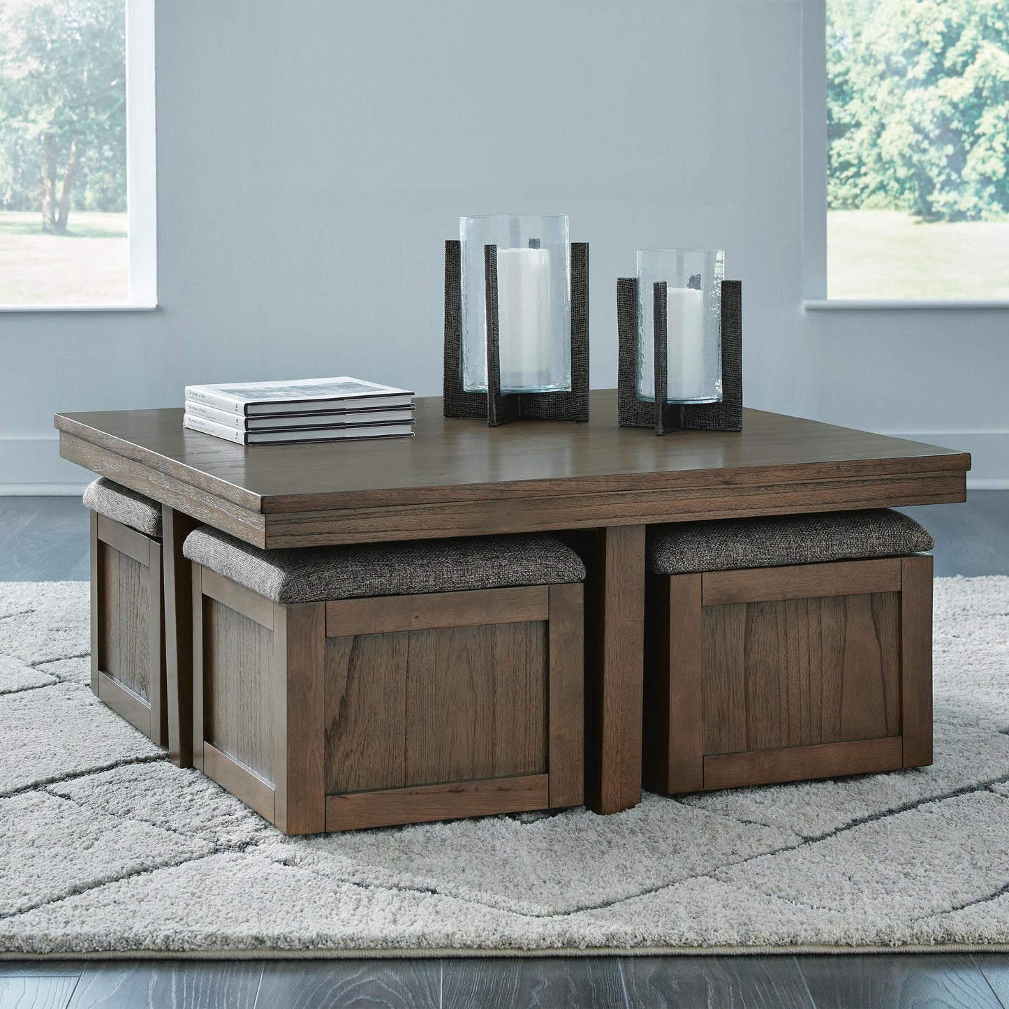 Mesa de cóctel Boardernest con 4 taburetes (5/CN)