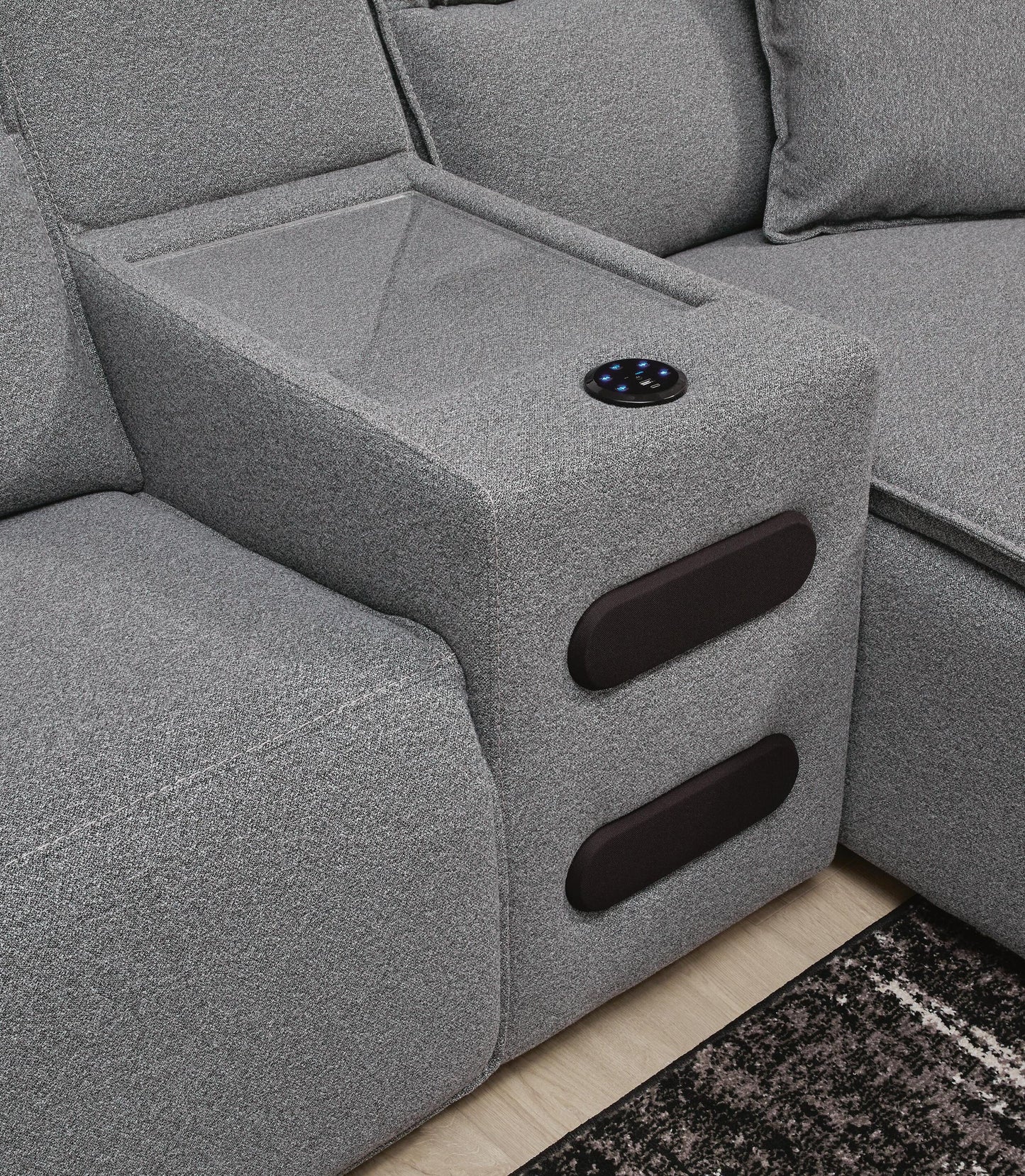 Modmax II 3-Piece Power Reclining Sectional with Chaise and Audio Console