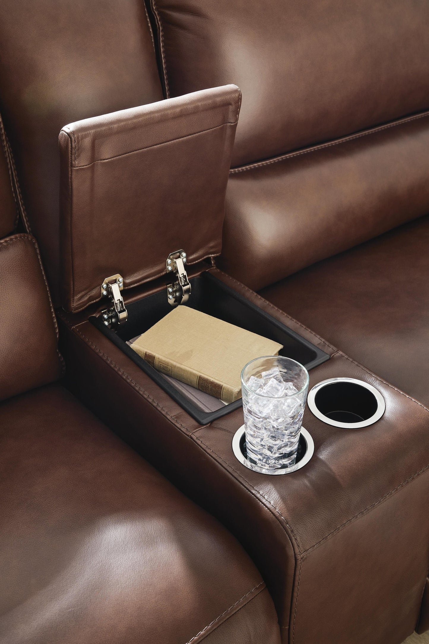 DeepWakes 7-Piece Reclining Sectional with Chaise and Storage Consoles