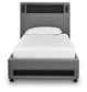 Finigale Twin Upholstered Bed with Wireless Audio