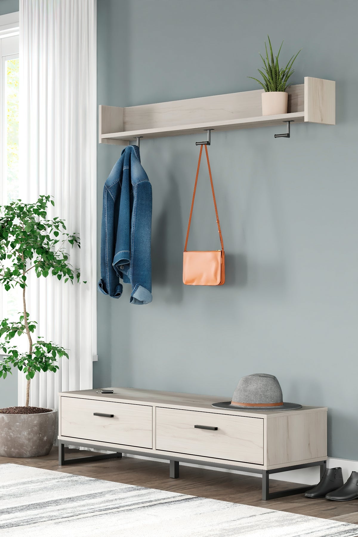 Socalle Bench with Coat Rack – Yes Stores (TRIB)