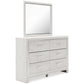 Altyra Queen Panel Headboard with Mirrored Dresser and Chest