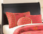 Huey Vineyard Twin Sleigh Headboard with Mirrored Dresser and Chest