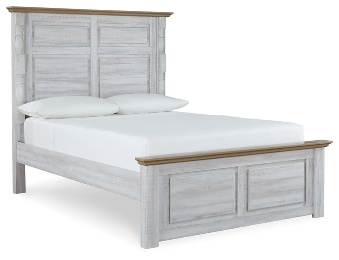Haven Bay Queen Panel Bed with Mirrored Dresser, Chest and Nightstand