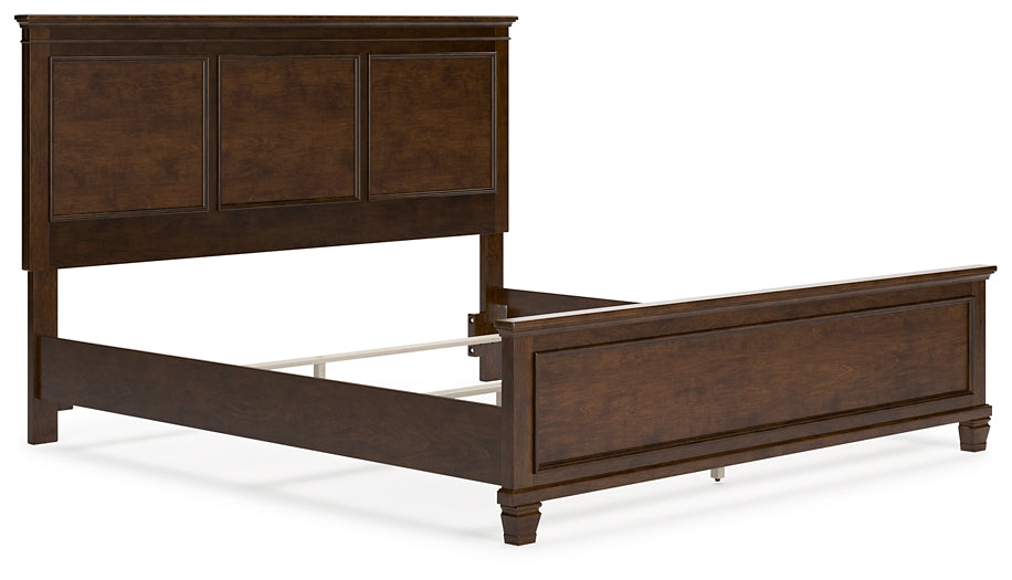 Danabrin King Panel Bed with Mirrored Dresser