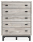 Vessalli King Panel Headboard with Mirrored Dresser, Chest and Nightstand