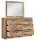Hyanna King Panel Headboard with Mirrored Dresser and Chest