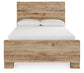 Hyanna Full Panel Bed with Storage with Mirrored Dresser and 2 Nightstands