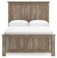 Yarbeck Queen Panel Bed with Mirrored Dresser and 2 Nightstands