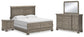 Lexorne King Sleigh Bed with Mirrored Dresser and Nightstand