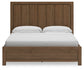 Cabalynn King Panel Bed with Storage with Mirrored Dresser and 2 Nightstands