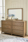 Cabalynn King Panel Bed with Storage with Mirrored Dresser