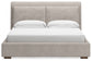 Cabalynn California King Upholstered Bed with Mirrored Dresser